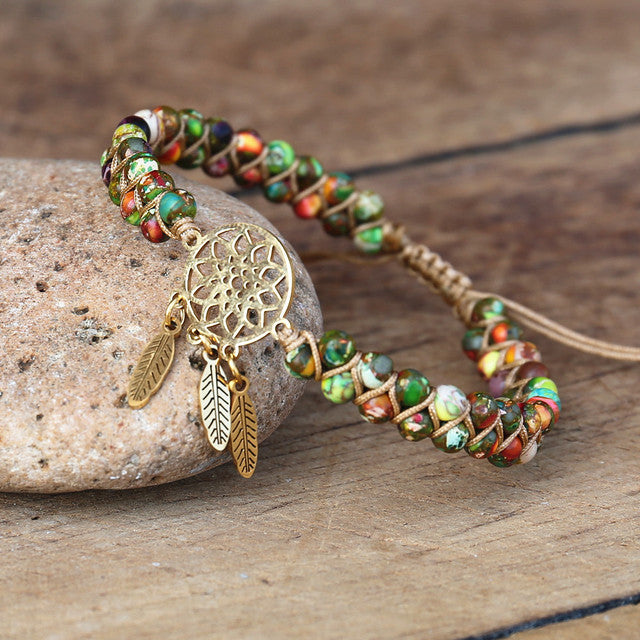 ReforestAustralia™ 4mm Beaded Stainless Steel Dream Catcher Charm Bracelets(Plants 1 Tree)🌲