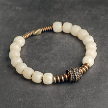 Load image into Gallery viewer, ReforestAustralia™ Handcrafted Fret Yak Bone Bead Bracelet(Plants 1 Tree)🌲
